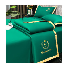 Amazon select supplier four seasons hotel bedding sets luxury hotel green bedding set furniture bedroom bedding set with quilt